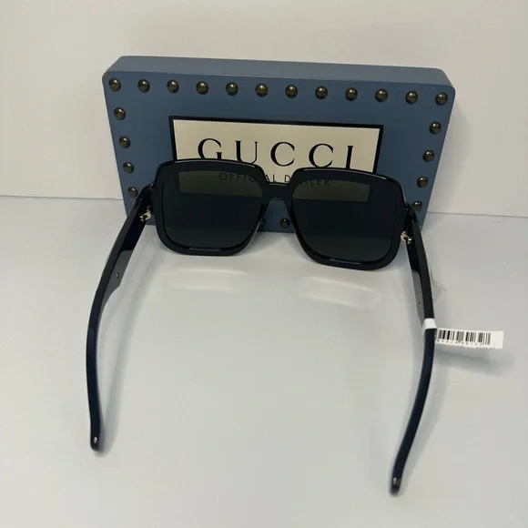 New- Authentic Gucci Sunglasses Men's GG0979S 001 Black/Grey 59-15-140mm